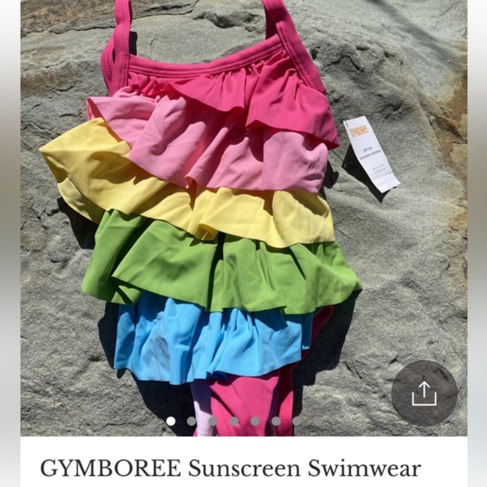 ADORABLE ruffle sunscreen swimwear by GYMBOREE!! So cute and fun for summer☀️